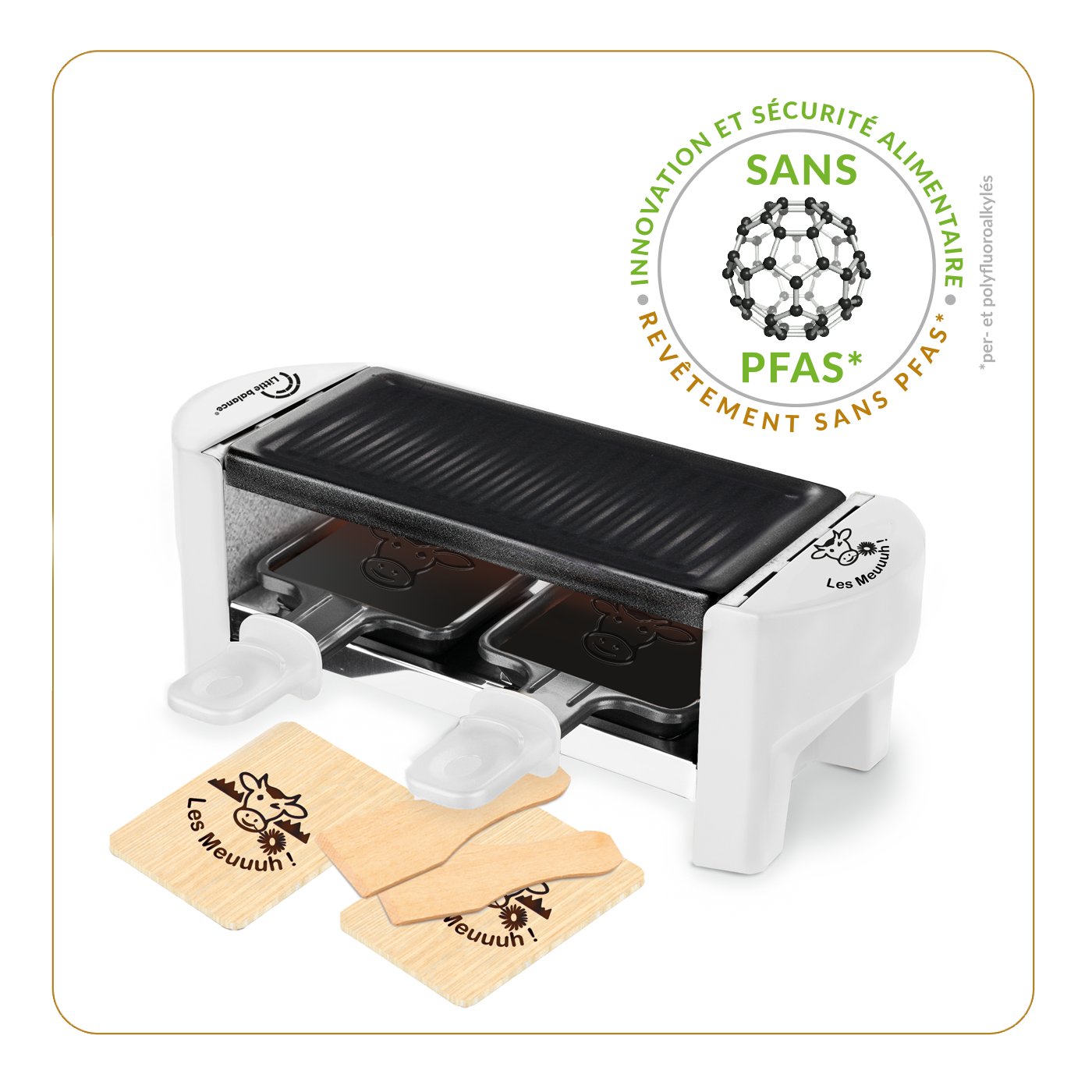 Appareil à raclette 2 personnes 320w 8950 Little Balance - Gamm vert Appareil à raclette 2 personnes 320w 8950 Little Balance - Gamm vert