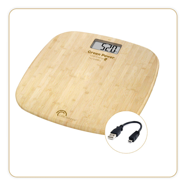 Bathroom scale, Soft Bamboo USB, No battery - Ref 8677