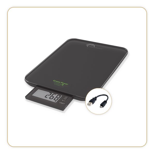 Kitchen scale, Slide 10 USB Black, without battery - Ref 8580