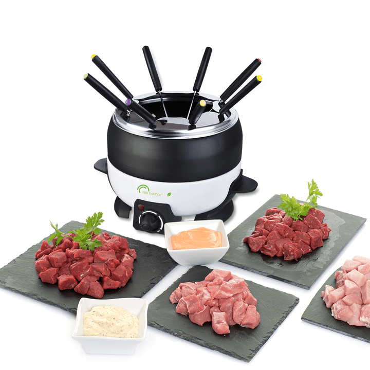 Happy Fondue Elettrica - 8 Forchette, Base Con Maniglie, Perfetta Per Serate Con Amici - Foto 2