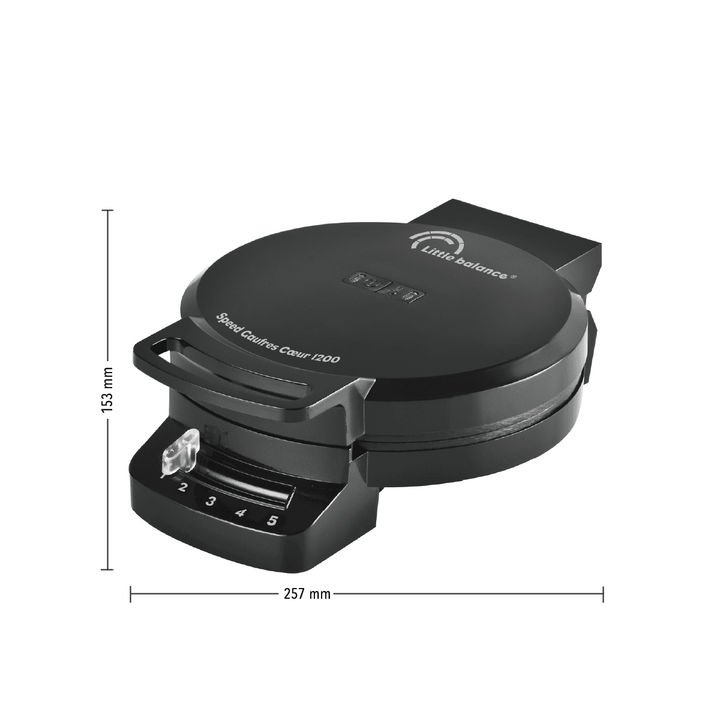 FRITEL A202M Gaufrier En Forme De Cœur - 1200W, Plaques Fixes Antiadhésives Pour Gaufres Parfaites