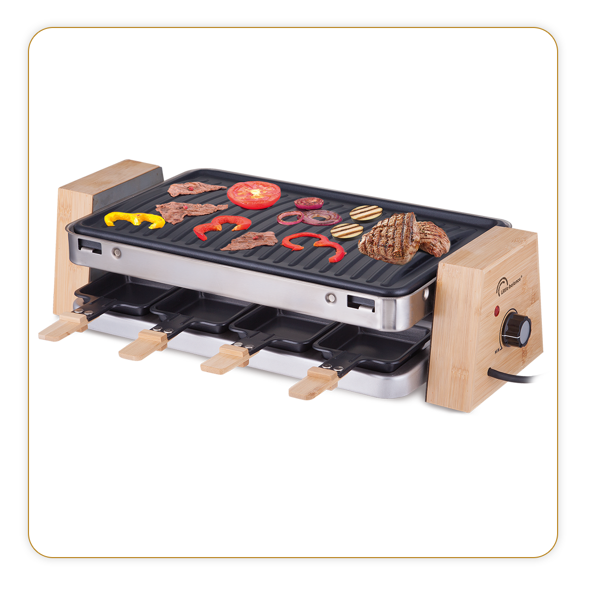 Raclette machine, Wood 8 - Ref 8388 - Little balance - Scales and small ...