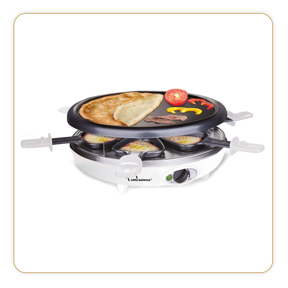 Raclette machine, Happy Cheese Trio, White - Ref 8389 - Little balance ...