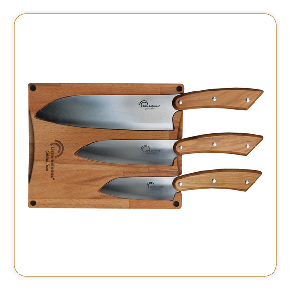 SANTOKU 3-knife board - Ref : 8424