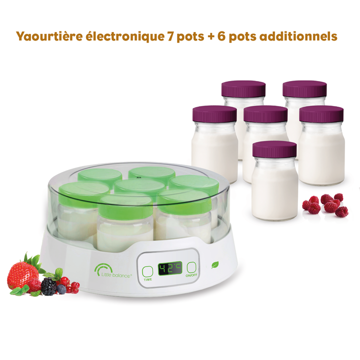 yaourtière Digital 7 pots + 6 pots, Coffret Yogurt 7 - Ref 8487