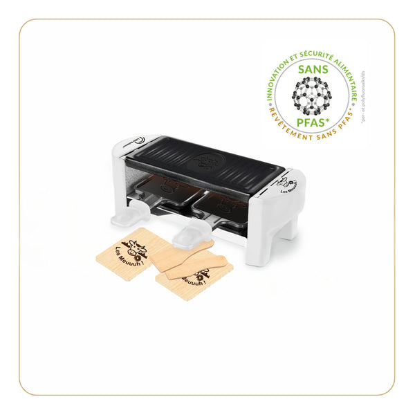 Appareil à raclette, Meuuuh Duo, Blanc - Ref 8614