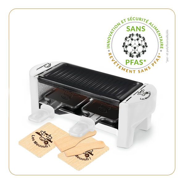 Raclette apparaat, Meuuuh Duo, Wit - Ref 8614