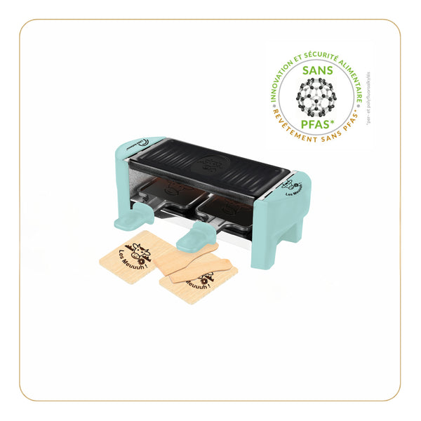 Appareil à Raclette, Meuuuh Duo, Vert d'eau - Ref 8617