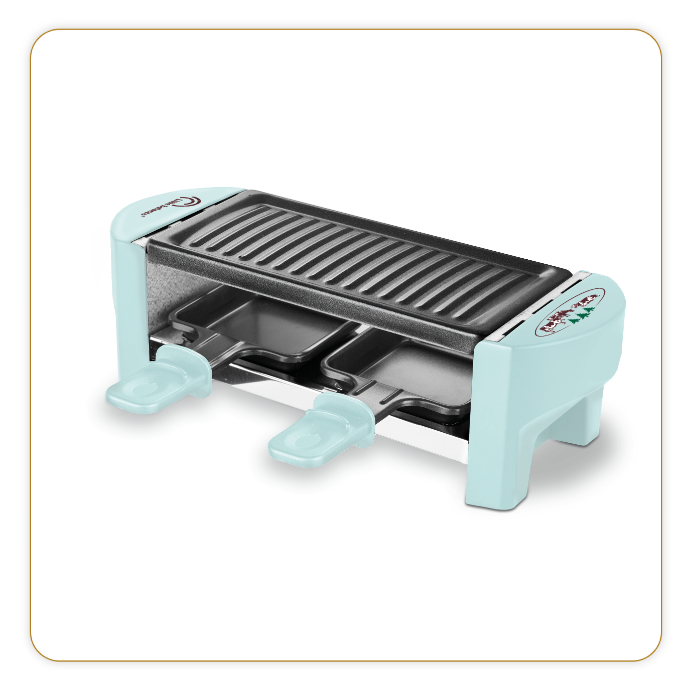 Raclette machine, Meuuuh Duo, Water green - Ref 8617 - Little balance ...