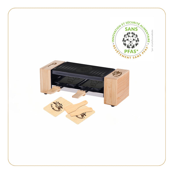 Appareil à Raclette, Meuuuh Duo, bois - Ref 8618