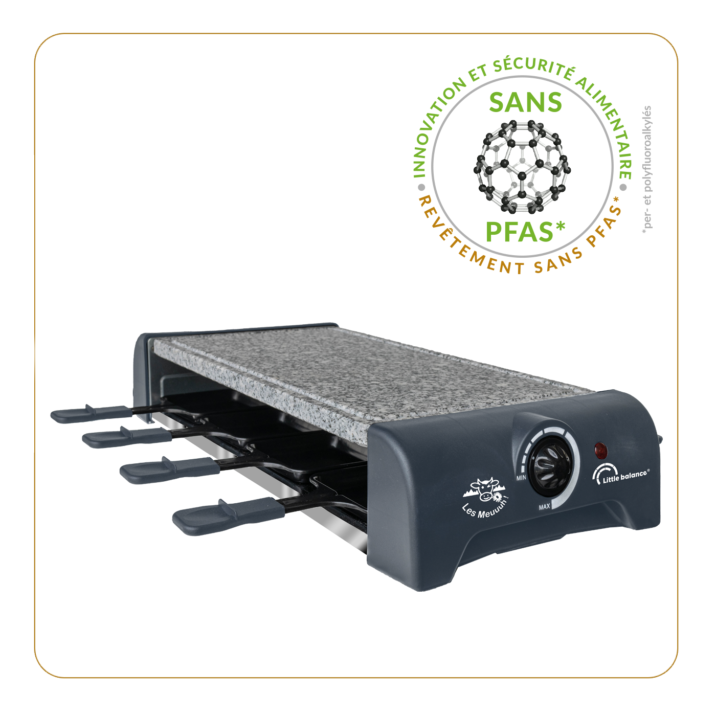 Raclette machine, Granit and Cheese Meuuuh, Ref 8751 - Little balance ...