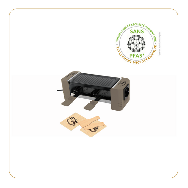 Appareil à raclette, Happy Connect 2 Meuuuh, Muscade - Ref 8763