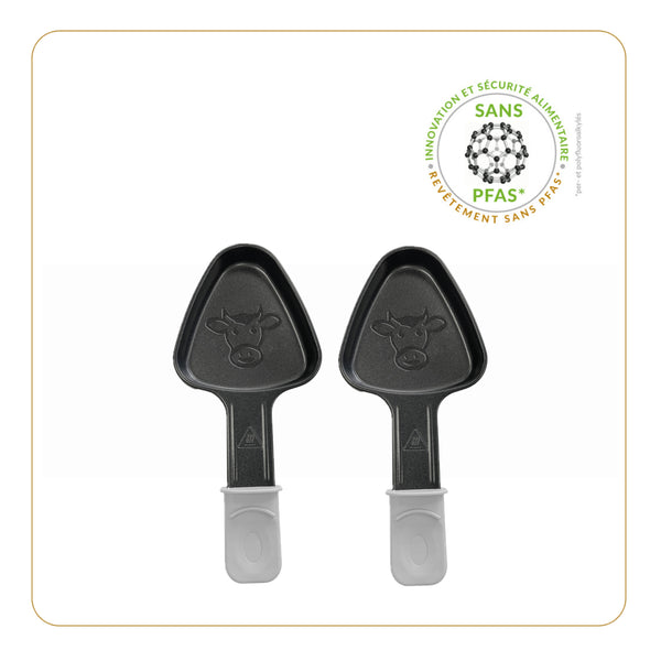 Lot de 2 poêlons triangulaires blancs, Les Meuuuh - Ref 8815