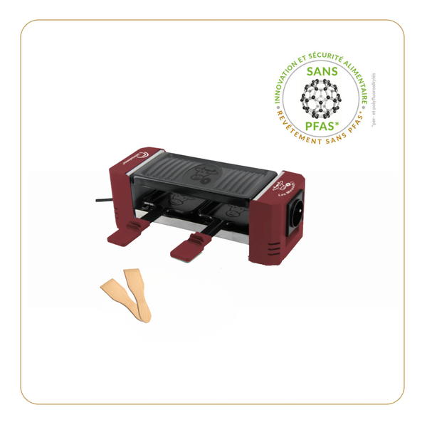 Appareil à raclette, Happy Connect 2 Meuuuh, Piment - Ref 8950