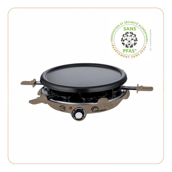 Appareil à raclette, Cheese & Crêpes 6 Meuuuh, Muscade - Ref 8951
