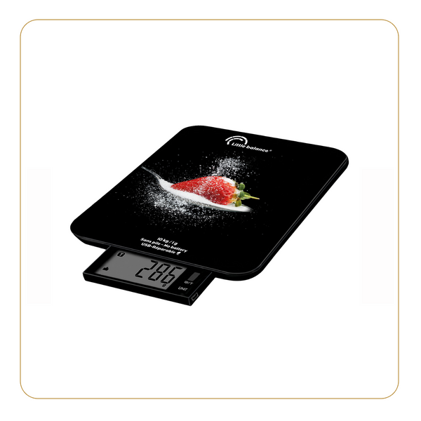 Balance de cuisine Slide 10 USB Fraise, Sans pile – Ref 8802
